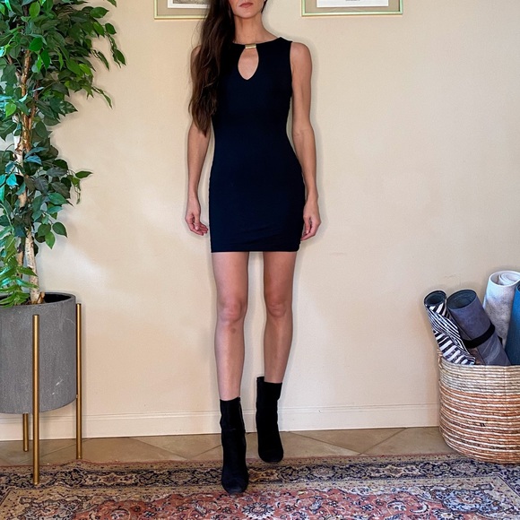 Bebe mini dress with gold neck detail - Picture 1 of 3